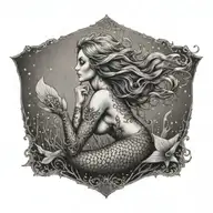 mermaid tattoo design idea
