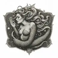 mermaid tattoo design idea