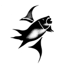 Kanye West in the form of a fish tattoo design idea