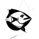 Kanye West in the form of a fish tattoo design idea
