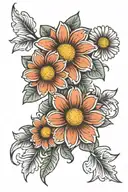 daisy tattoo design idea