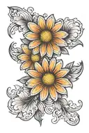 daisy tattoo design idea