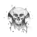 Half Raven, Half Skull tattoo design idea