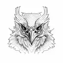 Half Raven, Half Skull tattoo design idea