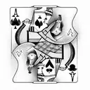Alice in Wonderland Playing Cards siting at a poker table tattoo design idea