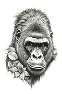 gorilla tattoo design idea