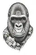 gorilla tattoo design idea