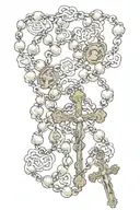 rosary tattoo design idea