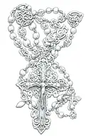 rosary tattoo design idea