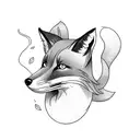 Fox tattoo design idea