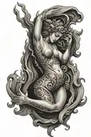 aquarius tattoo design idea