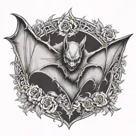 bat tattoo design idea