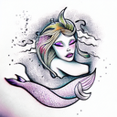 Mermaid tattoo design idea
