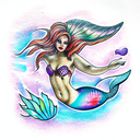 Mermaid tattoo design idea