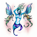 Mermaid tattoo design idea