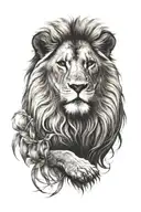 lion tattoo design idea
