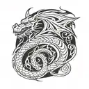 dragon tattoo design idea