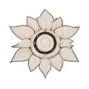 Sunflower tattoo design idea