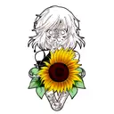 Sunflower tattoo design idea