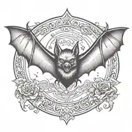 bat tattoo design idea
