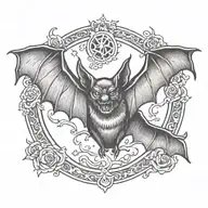 bat tattoo design idea