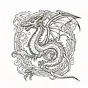 dragon tattoo design idea