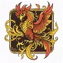phoenix tattoo design idea
