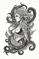 virgo tattoo design idea