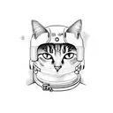 Cat Astronaut tattoo design idea