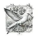 dove tattoo design idea