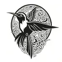 hummingbird tattoo design idea