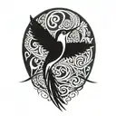 hummingbird tattoo design idea