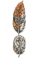 feather tattoo design idea