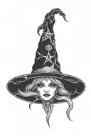witchy tattoo design idea