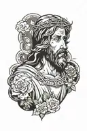 jesus tattoo design idea
