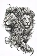lion tattoo design idea