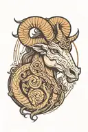 capricorn tattoo design idea