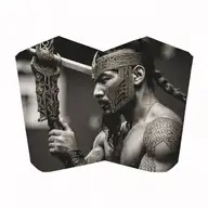 warrior tattoo design idea