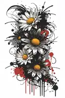 daisy tattoo design idea