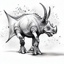Triceratops tattoo design idea