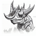Triceratops tattoo design idea