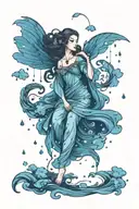 Goddess of Rain tattoo design idea