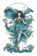Goddess of Rain tattoo design idea