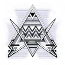 Triangle tattoo design idea