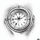 Clock tattoo design idea