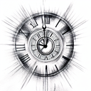 Clock tattoo design idea