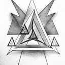 Triangle tattoo design idea