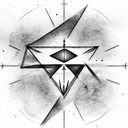 Triangle tattoo design idea