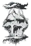 Rivendell City LOTR tattoo design idea