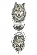 wolf tattoo design idea